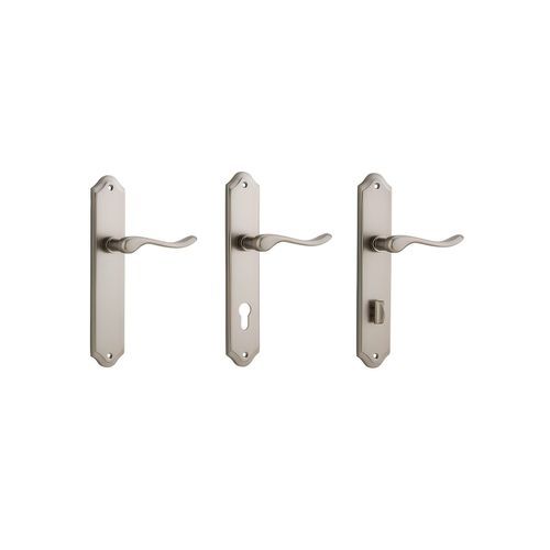 Iver Stirling Lever on Shouldered Backplate Satin Nickel