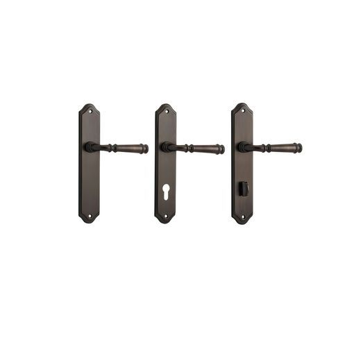 Iver Verona Door Lever on Shouldered Backplate Signature Brass