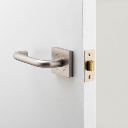 Iver Oslo Square Lever Door Handle on Rose Passage
