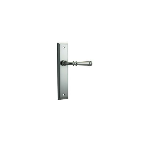 Iver Verona Door Lever on Stepped Backplate Satin Nickel - Customise to your needs
