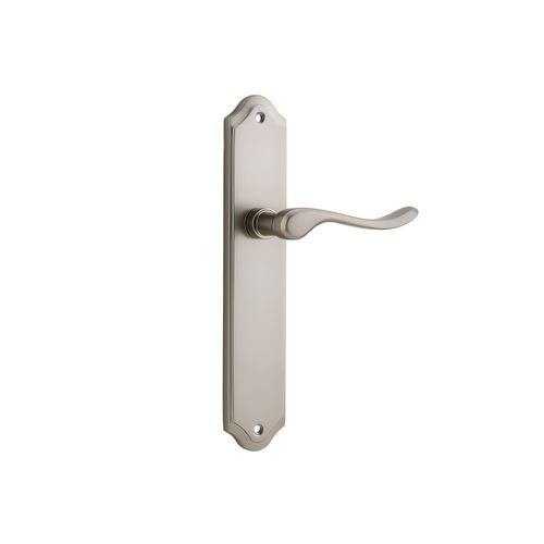 Iver Stirling Lever on Shouldered Backplate Satin Nickel