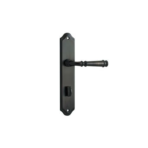 Iver Verona Door Lever on Shouldered Backplate Signature Brass