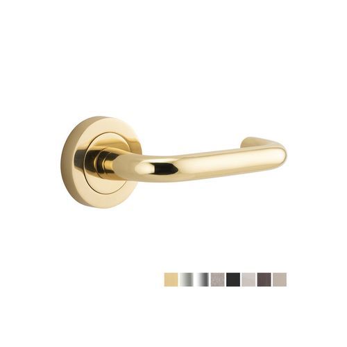 Iver Oslo Door Lever Handle On Round Rose Passage