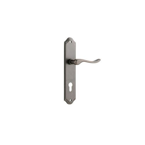 Iver Stirling Lever on Shouldered Backplate Distressed Nickel