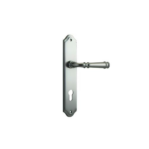 Iver Verona Door Lever on Shouldered Backplate Satin Nickel - Customise to your needs