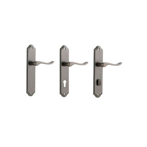 Iver Stirling Lever on Shouldered Backplate Distressed Nickel