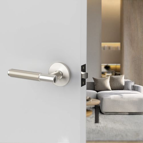Flow Lever Handle In Matt Brushed Nickel