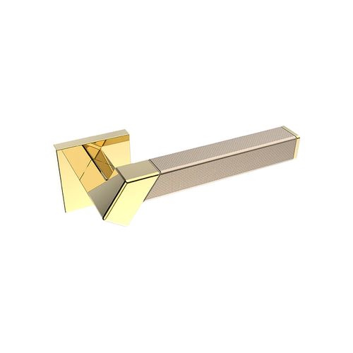 Kawajun Solid Brass and Weave Etched Door Leverset TBT