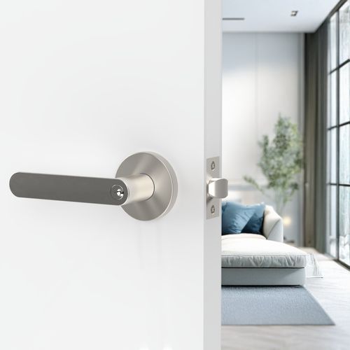 Jun Lever Handle In Matt Brushed Nickel