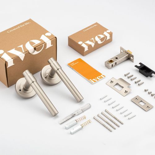 Lever on Rose Inbuilt Privacy Button Kit