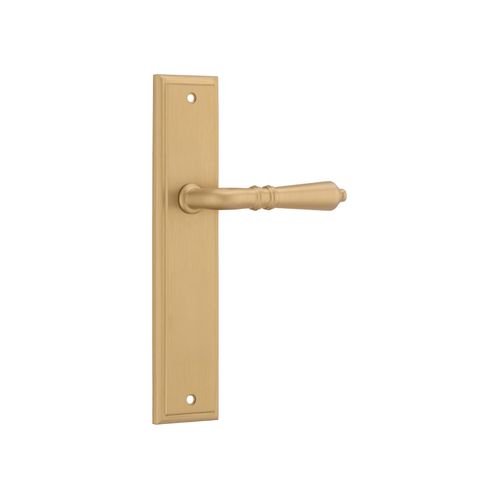 Sarlat Lever - Stepped Backplate | Brushed Brass