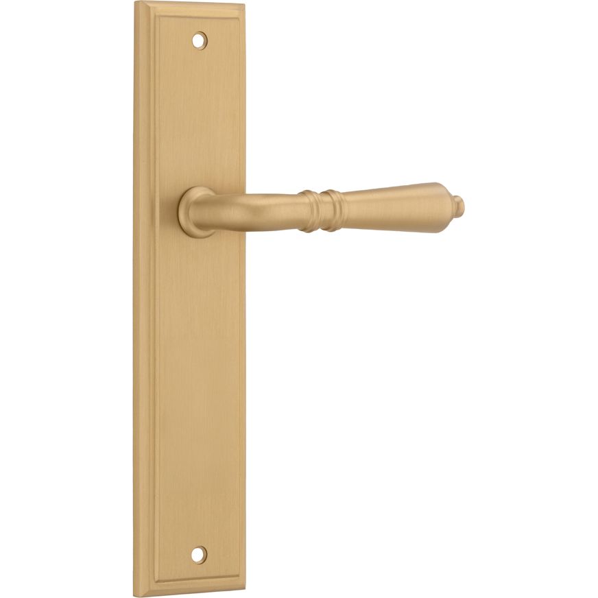 Sarlat Lever - Stepped Backplate | Brushed Brass
