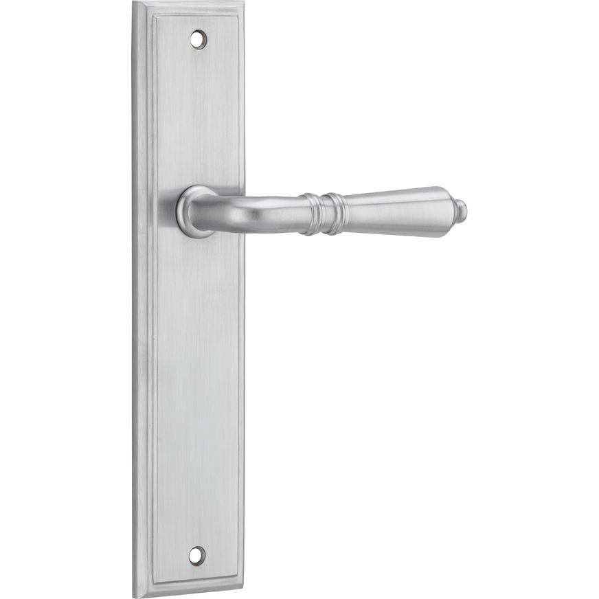 Sarlat Lever - Stepped Backplate | Brushed Chrome