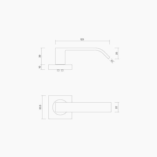 Square Rose Leverset #31 DDA Compliant B1131MBLK