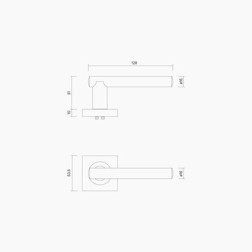 Square Rose Leverset #12 B1112MBLK