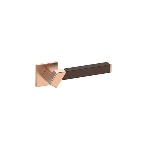 Kawajun Solid Brass and Leather Door Leverset TBT