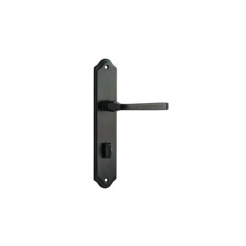 Door Lever on Shouldered Backplate Signature Brass