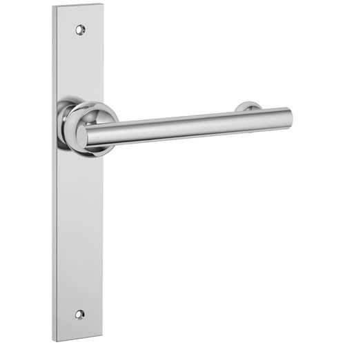 Futurismo Return Door Lever on Rectangular Backplate