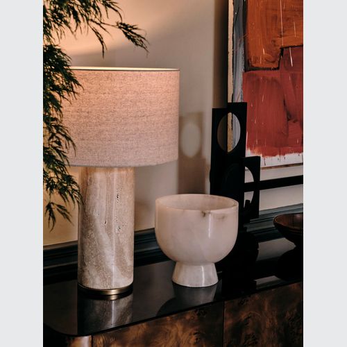 Soho Home | Remi Stone Table Lamp | Medium