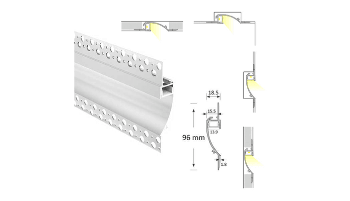 Cove Lighting Trimless Extrusion TL014