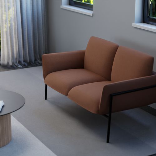 Charlie 2 Seat Sofa Terracotta Rust