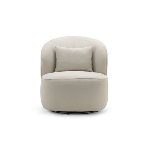Zuri Swivel Lounge Chair | Bouclé Taupe
