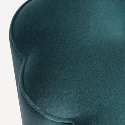 Soho Home | Flower Footstool Moleskin Velvet | Marine