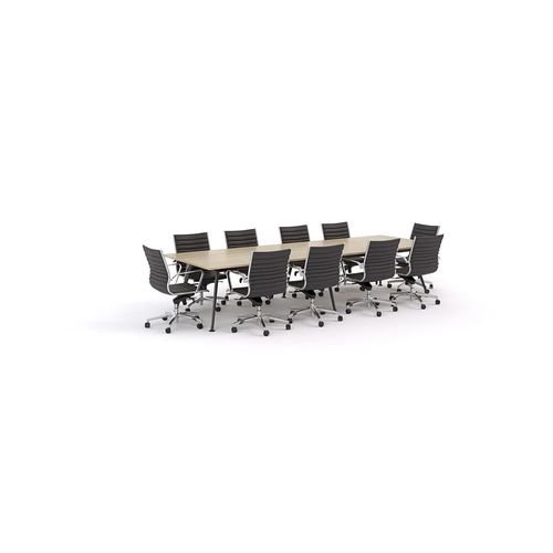 Euro Boardroom Table 3600 with Metro Midback Chair