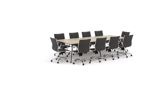 Euro Boardroom Table 3000 with Metro Midback Chair