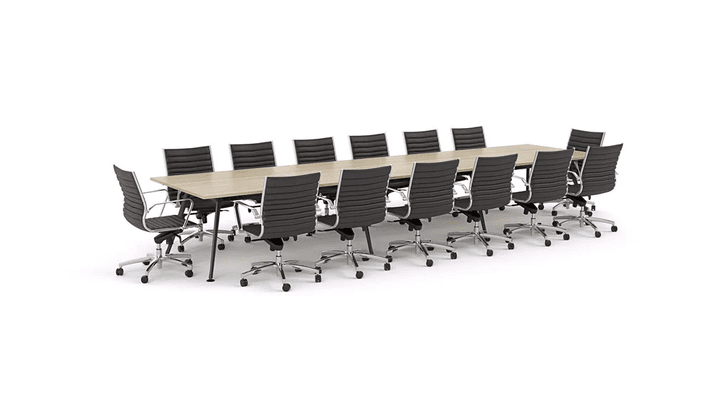 Euro Boardroom Table 4800 with Metro Midback Chair