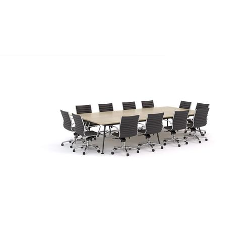 Euro Boardroom Table 3600 with Metro Midback Chair