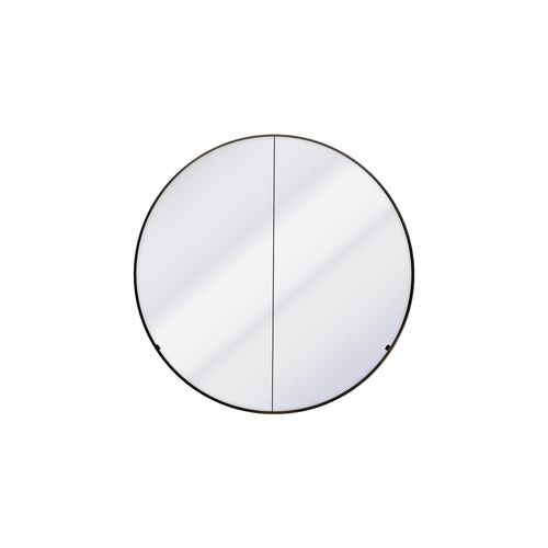 Kzoao 900mm Round Black Mirror Cabinet
