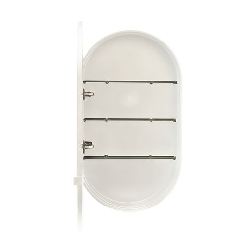 Kzoao 500mm Oval White Mirror Cabinet