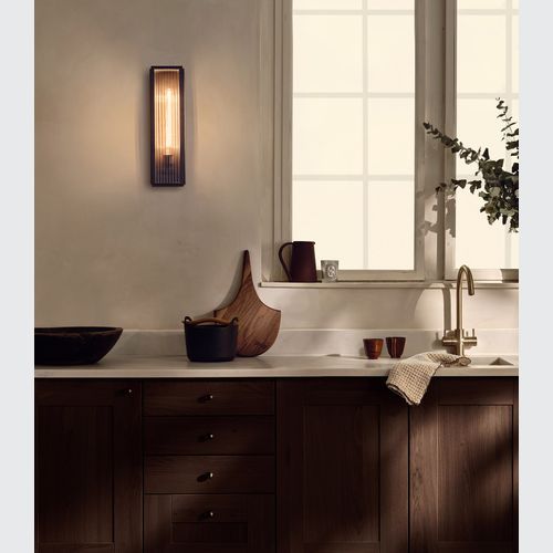 Ash Reeded Wall Light