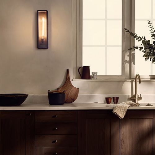 Ash Reeded Wall Light