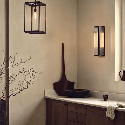 Ash Reeded Wall Light