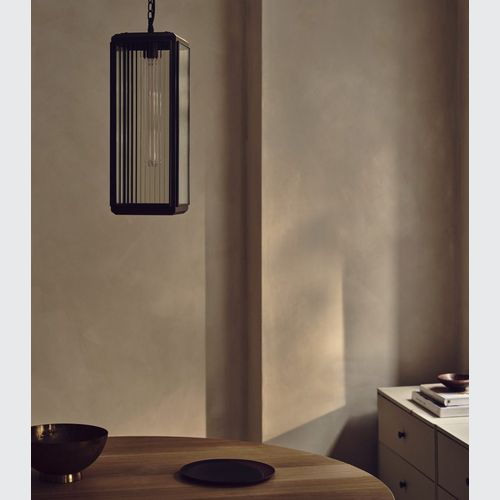 Lilac Reeded Pendant Light