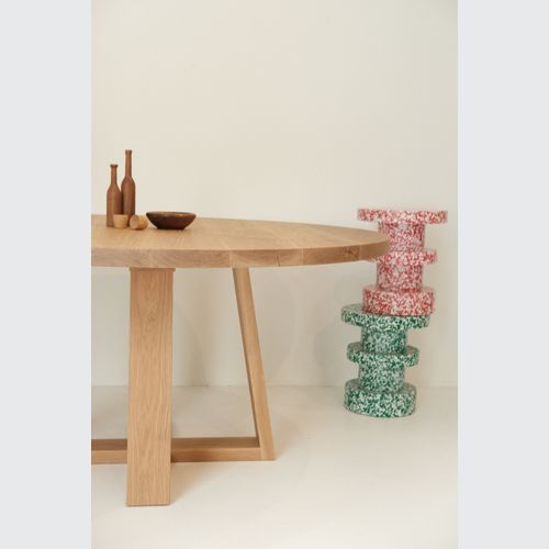 Cross Base Table In Solid Oak