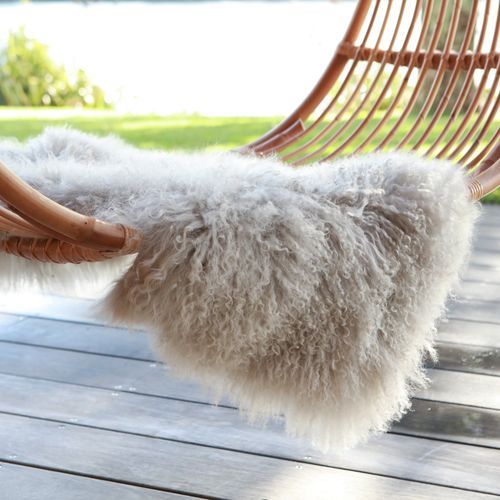 Tibetan Lambskin Rug- Fawn