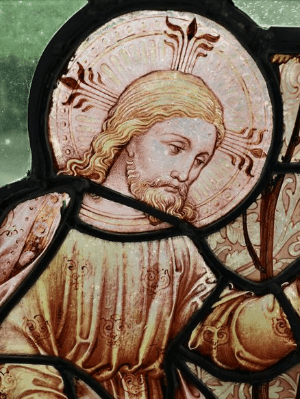 18th Century Antique Painted Stained Glass Panel