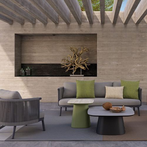 Chloe Outdoor 3-Seater Sofa-Charcoal
