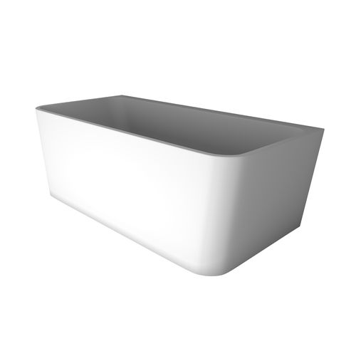 'The Smith' Bath 1700mm Back To Wall Matte White Acrylic