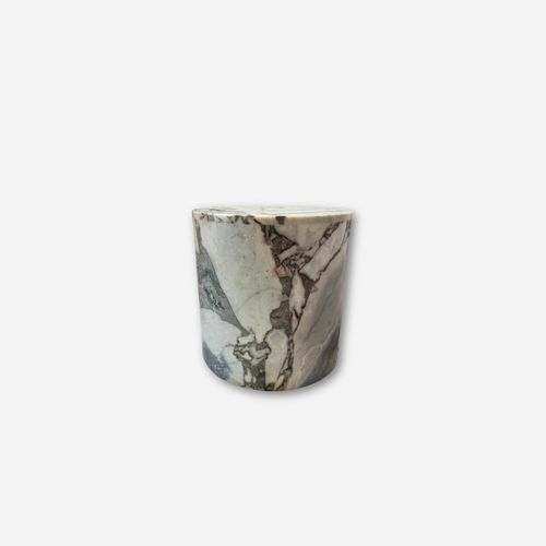 Rounded Side Table - Milky Blue Marble 2 | Natural Stone Co.