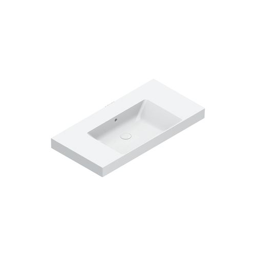 Zero 100 Centre Basin No Taphole Gloss White