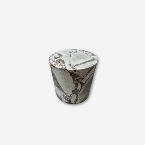 Rounded Side Table - Milky Blue Marble 2 | Natural Stone Co.