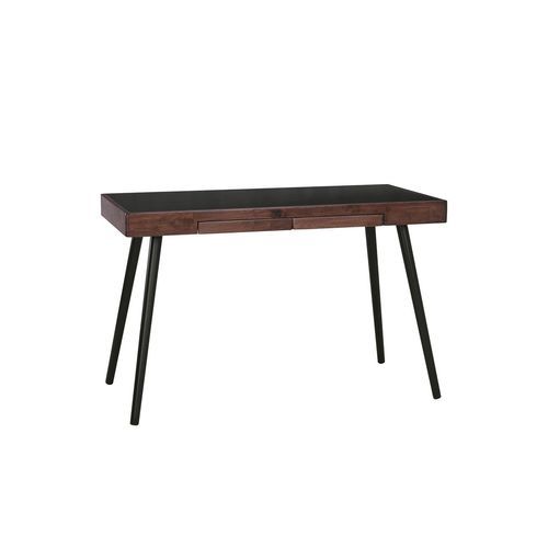 RETH Study Desk 120cm - Walnut & Black