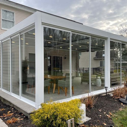 Glass Sliding Door For Baltic Freestanding Pergola