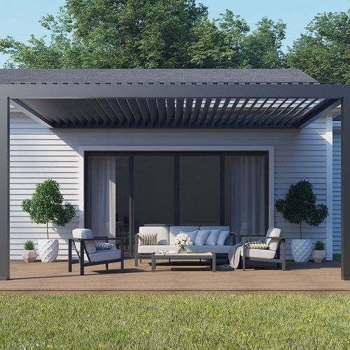 Caribbean Motorised Wall Mounted Louvre Roof/Pergola