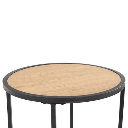 BRADFORD Side Table 40cm  - Natural & Black
