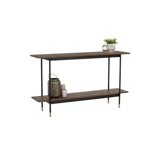 HAMILTON Console Table Solid Acacia Wood 140cm - Toffee